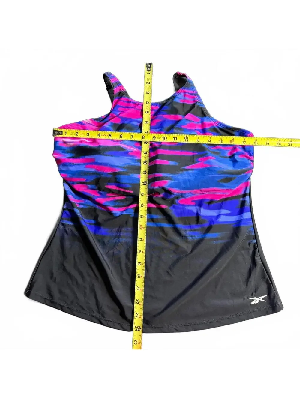 Reebok athletic pull over modest tankini swim top size 14 New
